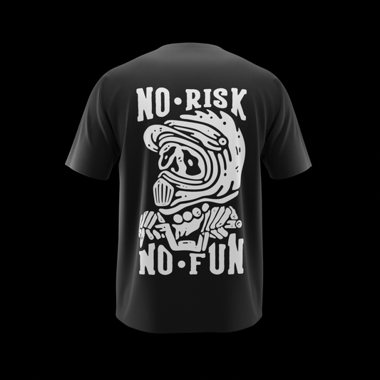 Unisex No Risk No Fun T-Shirt - White Logo