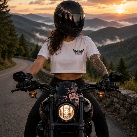 Women's Sakura Harley Freedom Crop T-Shirt