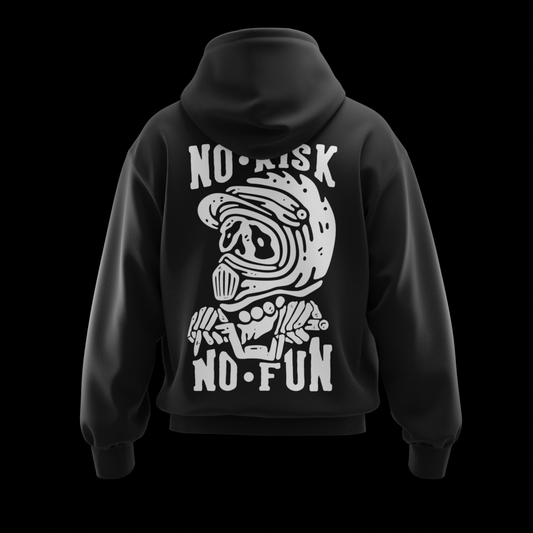 Unisex No Risk No Fun Hoodie - White Logo