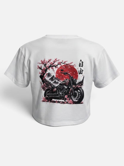 Women's Sakura Harley Freedom Crop T-Shirt