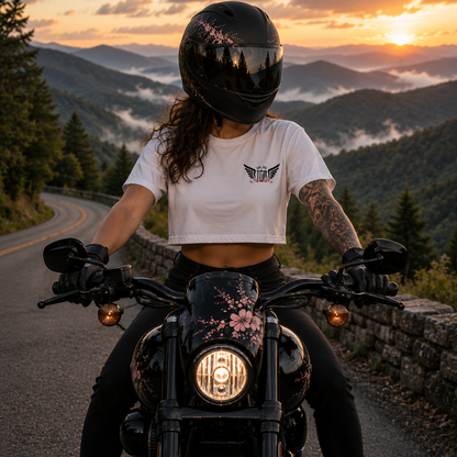 Women's Sakura Harley Freedom Crop T-Shirt