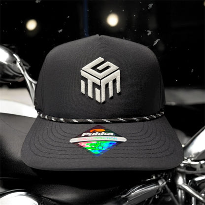 Hat TGM White on Black Snapback
