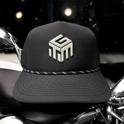Hat TGM White on Black Snapback