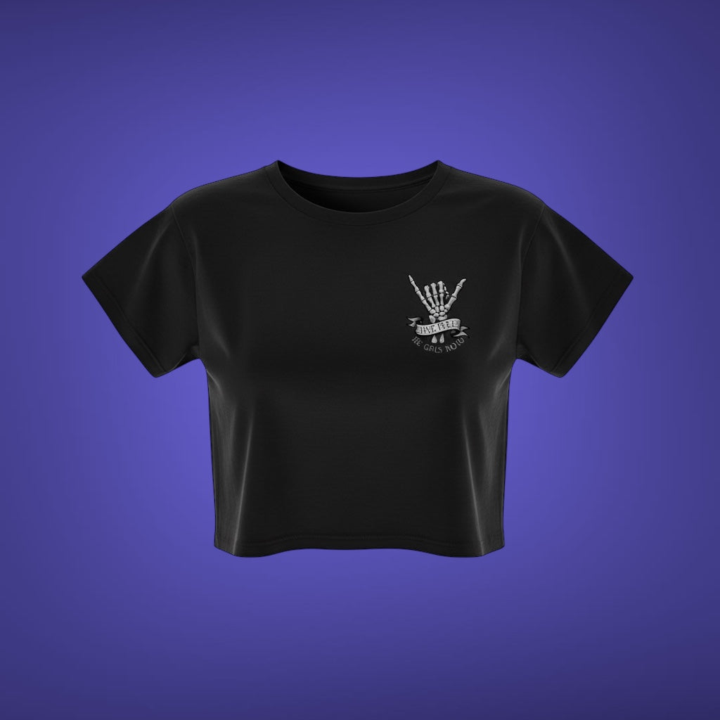 Women's Carpe Diem Crop T-Shirt - Black