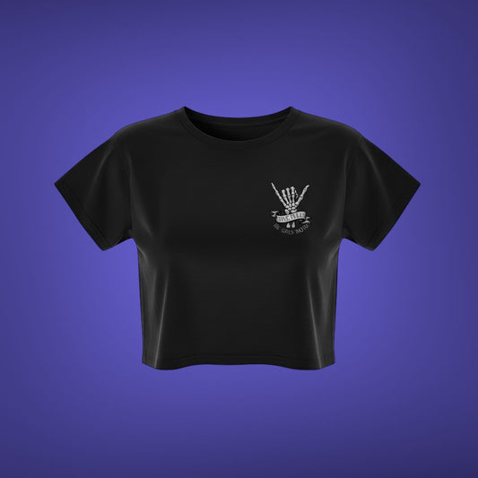 Women's Carpe Diem Crop T-Shirt - Black