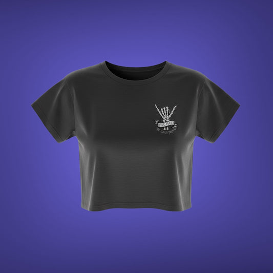 Women's Carpe Diem Crop T-shirt - Gray