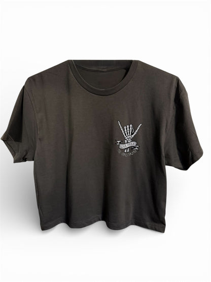 Women's Carpe Diem Crop T-shirt - Gray