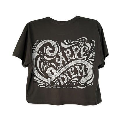Womens Carpe Diem Crop Top T-shirt